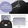 RUVALINO Mochila porta pañales Mochila grande para pañales con bolsa multifuncional para el bebé y cambiador móvil - Portachupetes - para mamá y papá (Negro), Talla única #5
