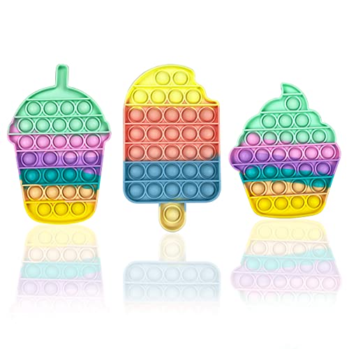 Anditoy 3 Pack Pop Fidget Toys Set Leisure Design Sensory Toys for Kids Boys Girls Adults Stress Relief Christmas Stocking Stuffers Gifts