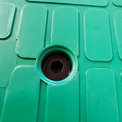 RIEGOPRO Arqueta de Riego Rectangular JUMBO para Enterrar con 10 Salidas Recortables. Base 64x49,5cm - Tapa 53,5x37cm - Altura 30xcm. Tapa con Bisagra para facilitar la Apertura.Robusta muy Resistente