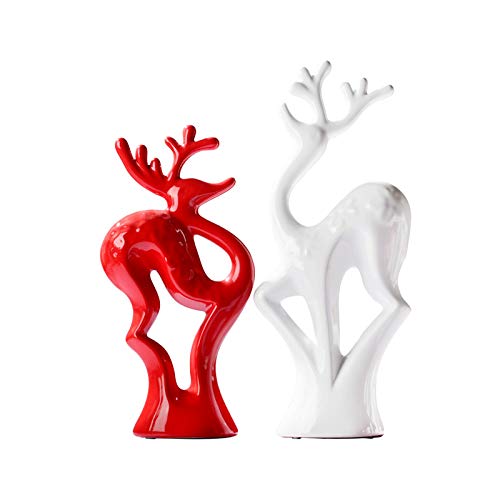 Ornements de cerf en céramique faits à la main, l'art du design moderne chez vous