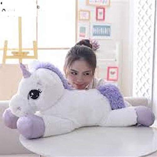 Image of HUG 'n' FEEL SOFT TOYS Soft Toys Unicorn Plush Toys Giant Size Unicorn Stuffed Animal Horse Toy Soft Unicornio Peluche Doll Gift Children White 100cm Plush & Stuffed Toys