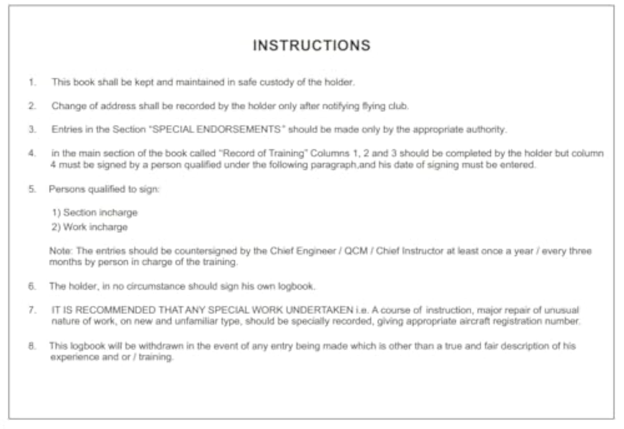 AME Logbook DGCA Format CAR 66 with Location and Task Details