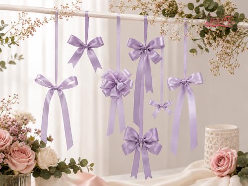 Image of Double Face Dusty Purple Satin Ribbon 7 /8 inch X 25 Yards Polyester Dusty Purple Ribbon for Gift Wrapping Very Suitable for Weddings Party Hair Bow Invitation Decorations and More