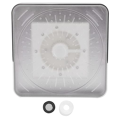 Natudeco 6 Led Shower Head 7 Colors Changing Water Bath Sprayser No Batteries Needed Spray Ceiling Top Typle Showerheads for Home Hotels Bathroom(Colorful)