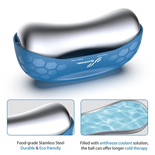 Sportneer Massage Roller Ball, Cryosphere Roller For Cold & Heat Relief Handheld Ice Lacrosse Ball Massager For Plantar Fasciitis Relief Myofascial Release Muscle Recovery (Peanut Roller Ball) #TOP6