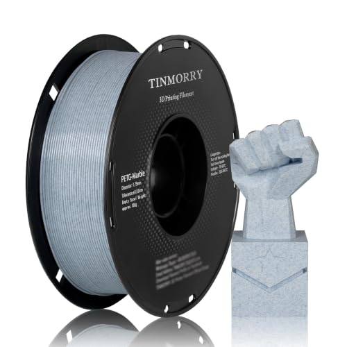 Image of TINMORRY Marble PETG Filament 1.75, Rapid PETG 3D Printer Filament, Compatible with Bambu FDM 3D Printer, 1 KG 1 Spool, Marble Magic Blue