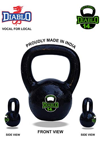 Image of DIABLO Premium Fitness Solid Cast Iron Kettlebell Weights (2Kg,4KG,6KG,8KG,10KG,12KG) (14.00)