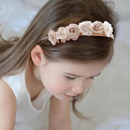 Baby Girls Headbands Flower Headband 6 Pcs Nylon Elastic Headbands Newborn Hair Bows Hair Accessories Gifts for Infant Toddlers Kids4