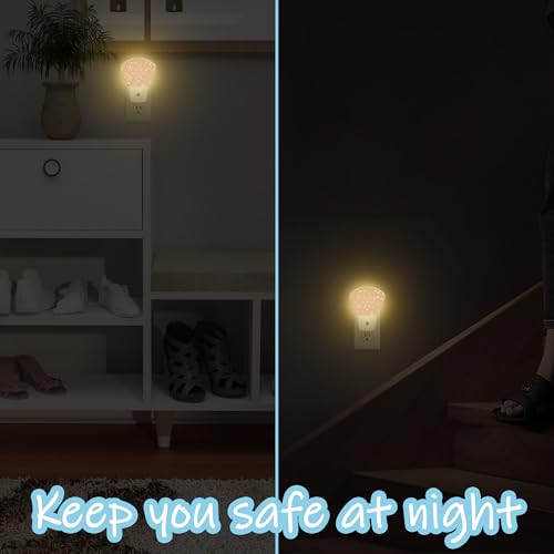 Image of Night Light Christmas Snowflakes Plug-in LED Dusk-to-Dawn Sensor Soft Night Lamp,Suitable for Home Bedroom Bathroom Hallway Stairs