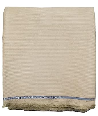 Arvind Tresca Men's Cotton Corduroy Stretchable Unstitched Corduroy Stretchable Trouser Fabric (Cream)-picture-22