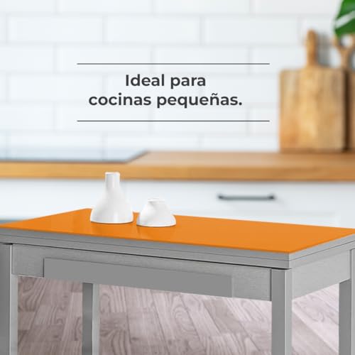 Table de cuisine ASTIMESA en métal orange pour repas conviviaux