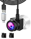 Poeubmo Eye Contact Webcam with Microphone 1080P Center Screen Webcam USB C/A for Middle Screen Camera PC and Laptop, Adjustable Focus, Center Cam for Windows/macOS 01