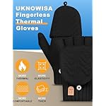 Fingerless Gloves, Winter Thermal Mittens Touch Screen Knit Half Finger for Running Dog walking -Men Women - Image 4