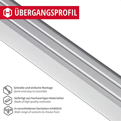 Profilo Di Transizione Aluminio Curvo 30 Mm Per Pavimento - Vite Di Fissaggio, Argento/Oro/Marrone