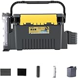 折りたたみタックルボックス 大容量 多機能 釣具整理用 椅子兼用 ロッドスタンド付き (大きいサイズ,グレー)