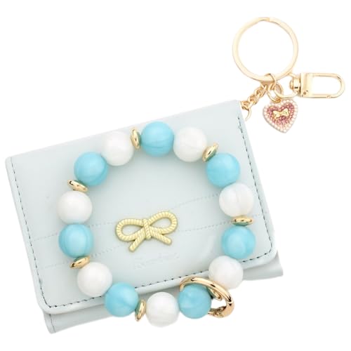 Small Wallets Woman Silicone Bracelet Wristlet Wallet Trifold Slim RFID Cute Bow Card Holder Purse