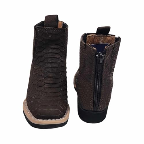 Dona Michi Baby/Kids Rodeo Western Python Print Cowboy Boots Zipper Botin Nino Piton3