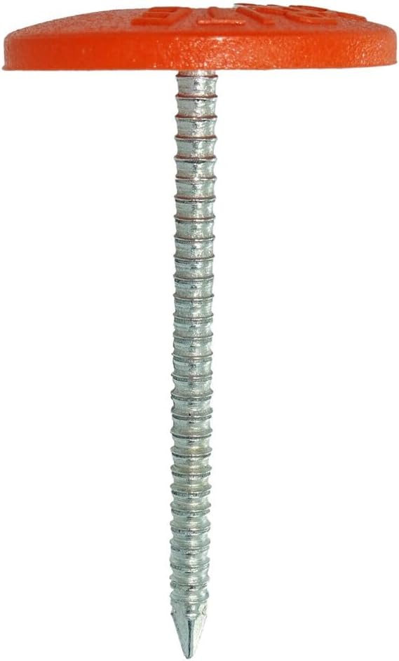 Grip-Rite GC134, 1-3/4" Grip Cap - Plastic Roofing Nails, 2000 Count, High Holding Power for Roofing Materials