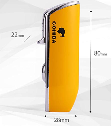 Cigar Cutter Lighter Case Windproof Stainless Steel Guillotine Cutters Blades Portable Cigars Gift Set Tool For Travel And Work,Black #TOP1