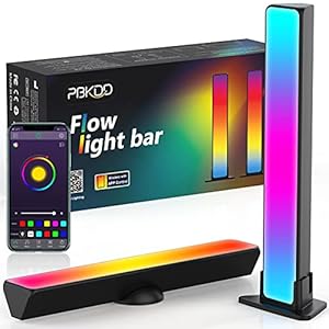 2 Smart Led Lampe PBKDD Lumière D’ambiance Avec 20 Effets D’éclairage Et 8 Modes De Rythme Musical Lampe De Jeu Smart Lampe Bureau Contrôlées Par APP Pour TV PC