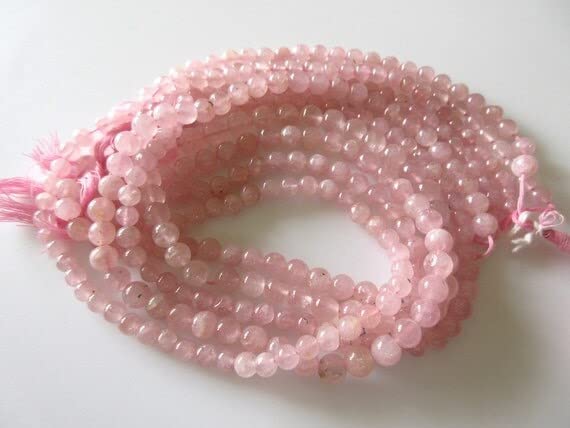 Perles quartz rose 6mm en fil pour créer vos bracelets bien-être à la maison