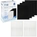 Fette Filter - 2 Premium HEPA Filters & 4 Carbon Filters Compatible with Coway AP-1512HH-FP AP-1512HH 3304899 Replacement Filter