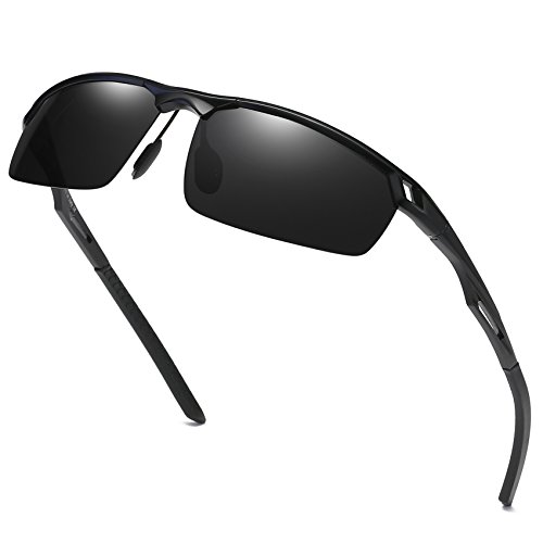 Duco Gafas De Sol Deportivas Polarizadas Para Hombre Con Ultraligero Y Marco De Metal Irrompible, 100 Uv400 8550 Negro Duco Gafas De Sol Deportivas Polarizadas Para Hombre Con Ultraligero Y Marco De Metal Irrompible, 100 Uv400 8550 Negro