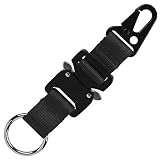 Moolo Klettern Haken Taktik Durable Nylon Gurtband Hängende Schnalle Karabiner Zinklegierung Outdoor Keychain Klettern Haken Hardware Zubehör Schwarz