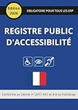 Registre Public d'Accessibilité: Obligatoire pour tous les ERP (Commerces, Hôtels, Santé.....