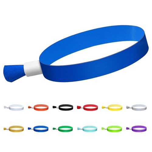 Green-Power America 100 Pcs Cloth Event Wristbands, Event Wristbands, Colored Wrist Bands for Events, for Lightweight Concert Wrist Strap for Activities, Party Bracelets for Events (Color : Blue)
