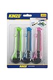 Grün / Silber / Blau Kinzo 871125249196 Cutter-Set (3 Stück), blau