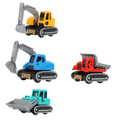 CIYODO 4piezas Conjunto De Coches De Ingeniería De Aleación Juguetes Educativos para De Cumpleaños y Navidad Livianos y Coloridos Seguros y Duraderos