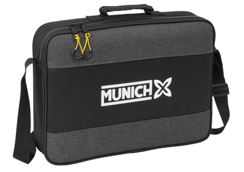 Safta MUNICH TOPO - Cartera Extraescolares, Maletín Portatodo, Bandolera, Cómoda y Versátil, Calidad y Resistencia, 38x6x28 cm