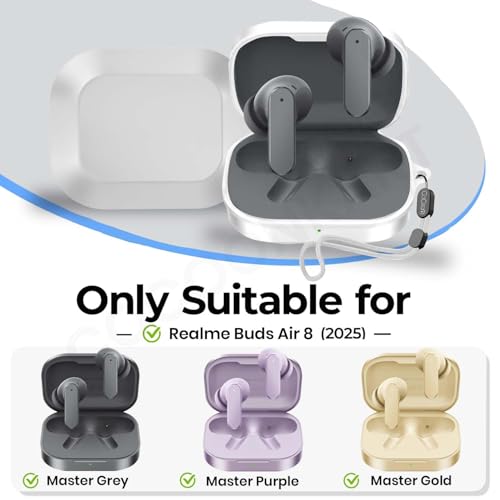 Image of Cocoonnkart Silicone Case Cover Compatible for Realme Buds Air 8 (2026) (White)