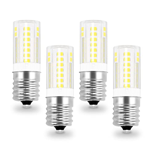 Lflampon E17 Led Bulb Microwave Oven Light 5000K Daylight T5 Intermediate Base Lamp 3.5W Equivalent 30-40W Halogen Bulbs 460Lm 120V Non Dimmable For Stove Top,Refrigerator,Range Hood Appliance,4 Pack #TOP18
