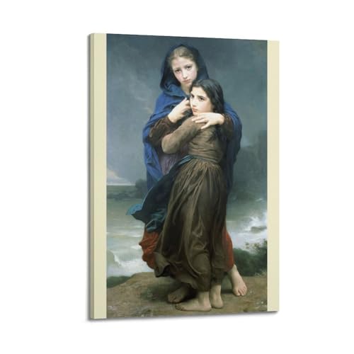 Toile Bouguereau Loin de la Maison poster mural décoration tableau peinture 20x30