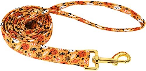 ARING PET Dog Collar, Soft Halloween Dog Collar with Bow, Adjustable Pumpkin Bowtie Dog Collars with Metal Buckle for Small Medium Large Boy and Girl Dogs