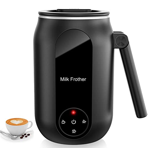 4-in-1 Automatic Milk Frother & Steamer with Temperature Control for Perfect Latte, Cappuccino,Macchiato and Hot Chocolate, Featuring Auto Shut-Off and Hot/Cold Foam Maker for Coffee.