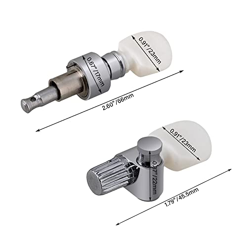 Yibuy 5 String Banjo Machine Heads Tuning Pegs w/Pearl Buttons Pack of 5