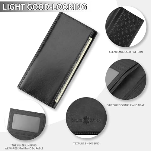 Western Wallet For Men Rodeo Long Wallet Men's RFID Blocking Bifold Cowboy Checkbook Wallet with US Flag - Gifts for Men3