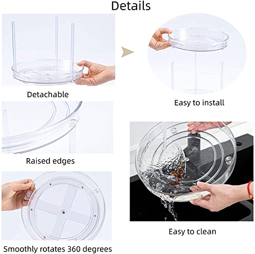 Santrest 360 Rotating Makeup Organizer Multi-Functional Vanity Tray Corner Shelf For Makeup Cosmetic Shower Racks 2 Tiers #TOP3