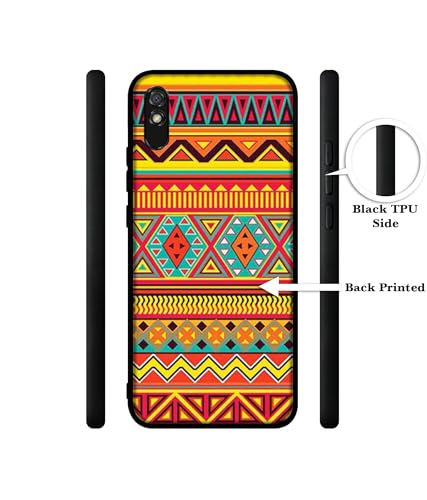 Image of Artistic Rangoli Design Premium 2D Printed Metal Back Case Cover for Mi Redmi 9A / 9A Sport / 9i / 9i Sport