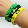 ParsNuntio Jamaican Silicone Bracelets Party Supplies Jamaican Themed Rubber Wristbands Jamaica Independence Day Birthday Party Favors Award Gifts Goodie Bag Stuffer Set of 24 Counts #3