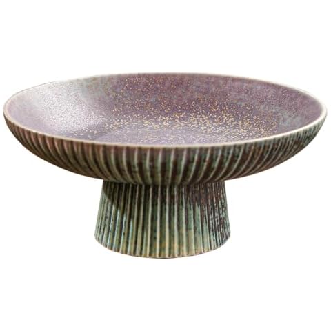 salomayes Vintage Ceramic Pedestal Bowl Cover
