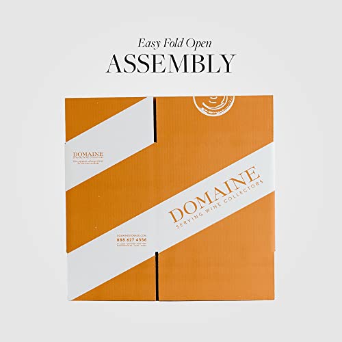 Domaine 12-Bottle Upright Wine Storage Box (Qty: 5 Boxes) | Wine Bottle Storage Box Wine Storage | Stores 12 (750Ml) Bottles | Bundle Options Available | Pre-Cut Inserts Included #TOP3