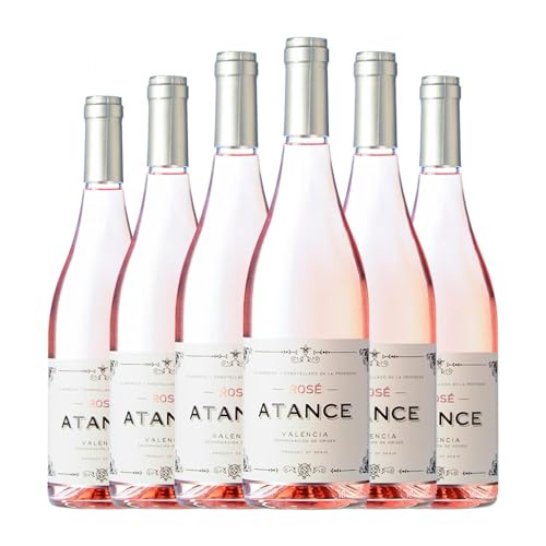 Risky Grapes Atance Rosé Valencia Joven 75 cl Vino rosado (Caja de 6 Botellas de 75 cl)