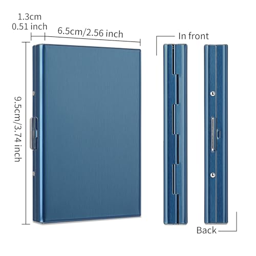 Image of Stainless Steel Credit Card Wallet RFID Blocking Metal Case Pocket Business Card Holder for Women and Men