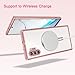 AIGOMARA Magnetic Case for Samsung Galaxy Note 10 Plus [Wireless Charging Compatible] Soft TPU Phone Cover Anti-Scratch Shockproof Slim Case for Women Men - Pink