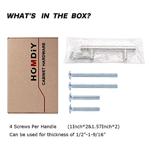 Homdiy 15 Pack Brushed Nickel Cabinet Pulls Drawer Handles Cabinet Hardware Stainless Steel Cabinet Handles 4In Hole Centers Cupboard Pull Drawer Pulls, 201Sn #TOP3
