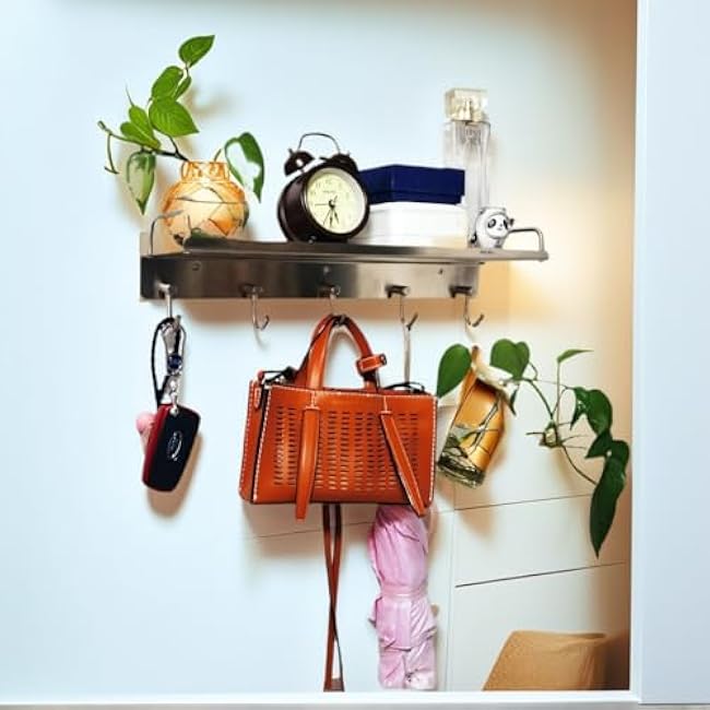 304 Stainless Steel Wall Mounted Spice Holder Rack 16 Inch